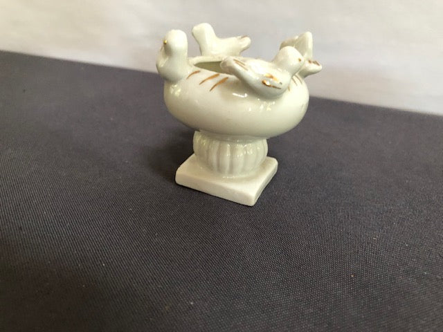ceramic footed bird bath bowl