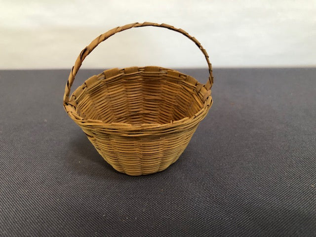 fine woven reed basket with handle