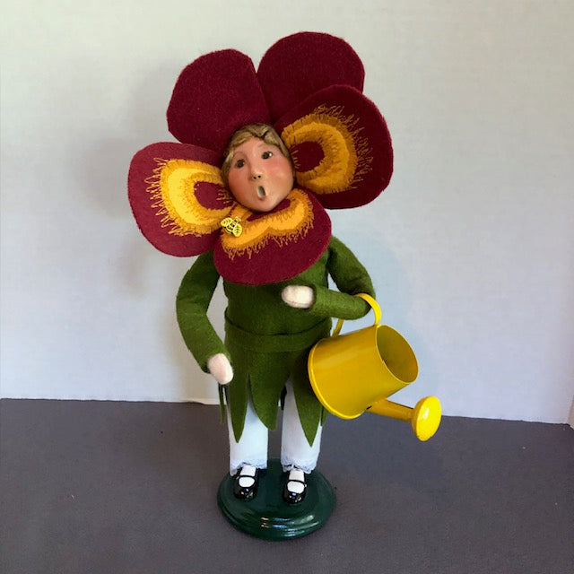 Redressed Burgundy Flower Girl with Wateringcan