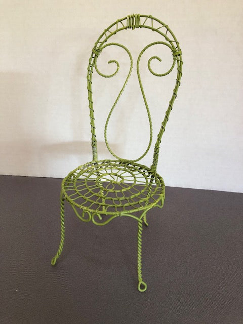Green Wire Garden Chair