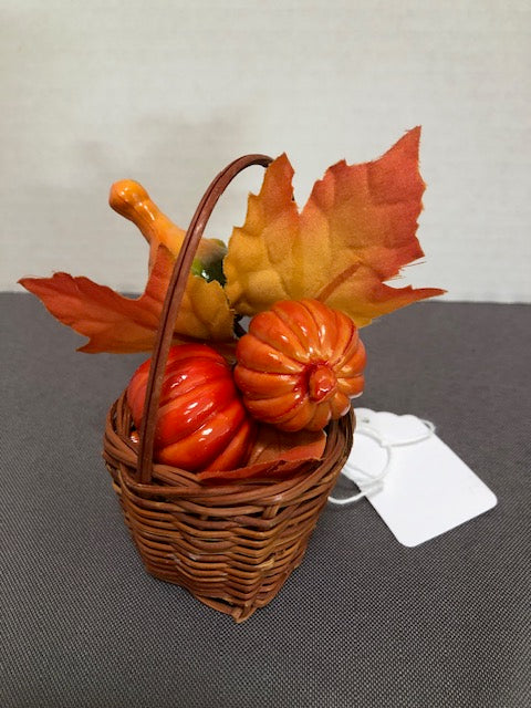 Fall Basket with Pumpkins