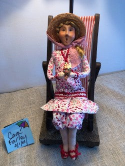 Vintage Beach Chair Lamp with Redressed Bathing Beauty