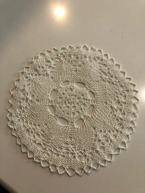 Round Lace Dollie Tablecloth