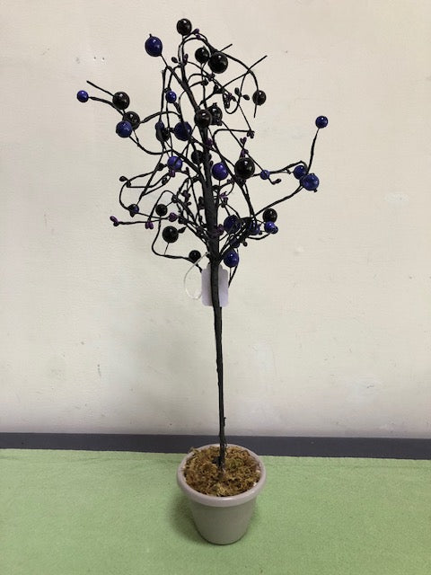 Halloween Purple Berry Tree in Planter