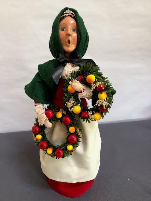 Williamsburg Woman with Fruit Wreaths