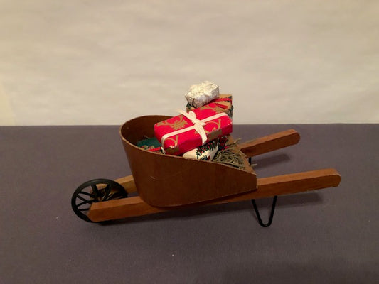 Wheel barrel with presents