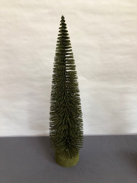 12" Matte Green Bottle Brush Tree