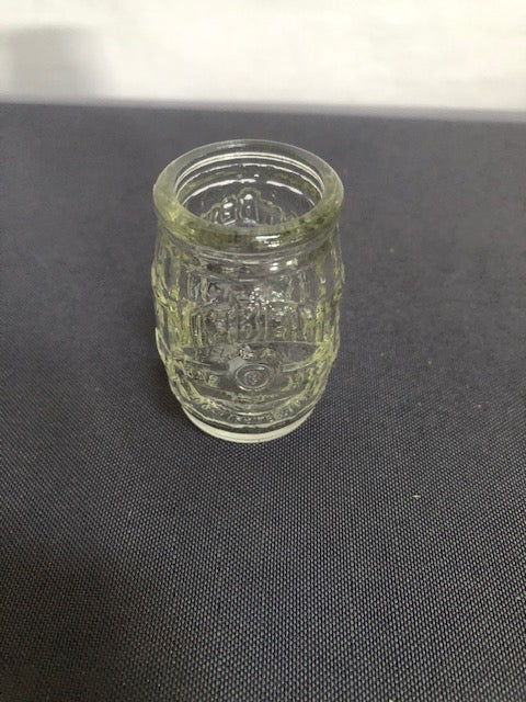 jim Beam glass barrel jar