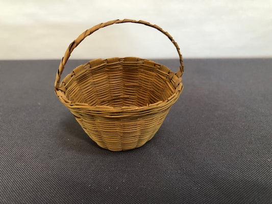 fine woven reed basket with handle