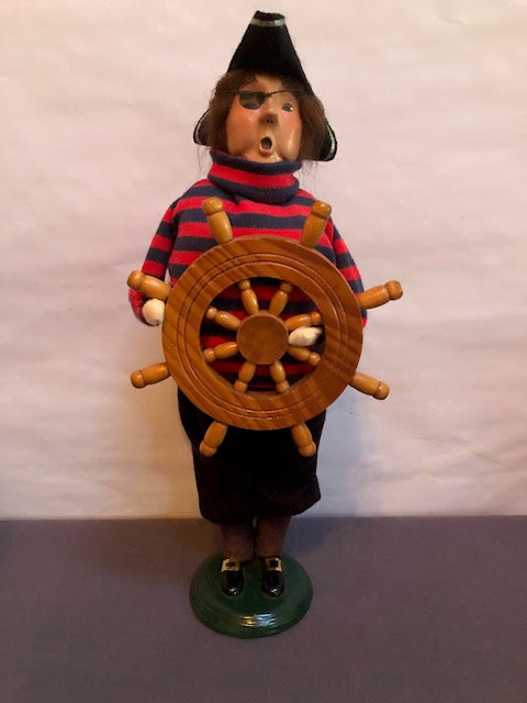 Pirate with Ships Wheel