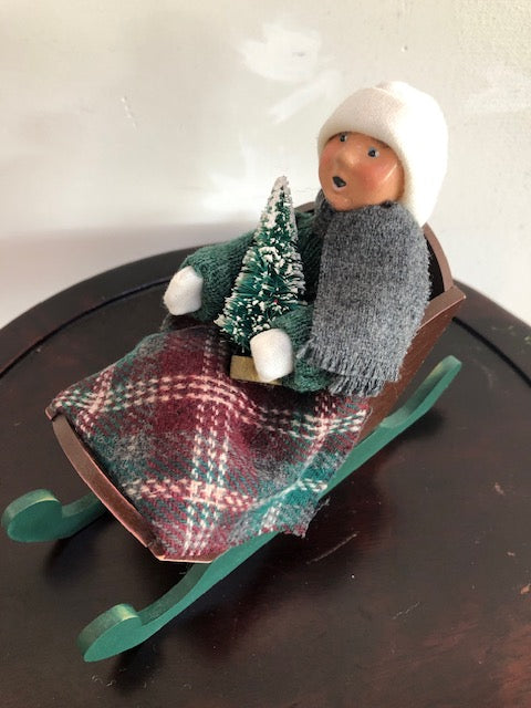 Toddler in Sleigh