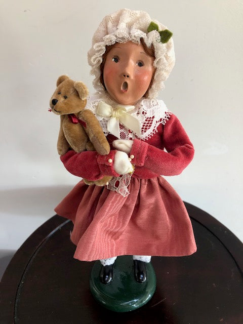 TALBOTS Girl in Peach with Teddy