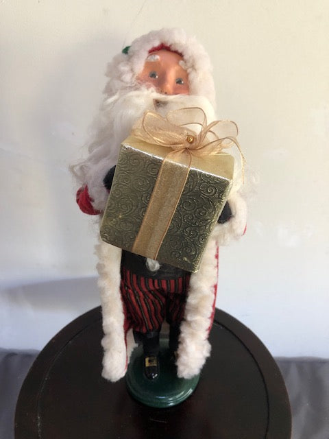 Santa with Gold Present