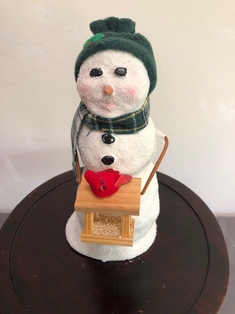 Snowman with Birdfeeder