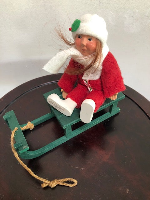Kindle Girl on Sled