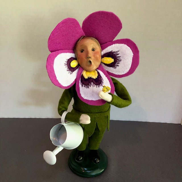 Redressed Lavender Flower Girl with Watering Can