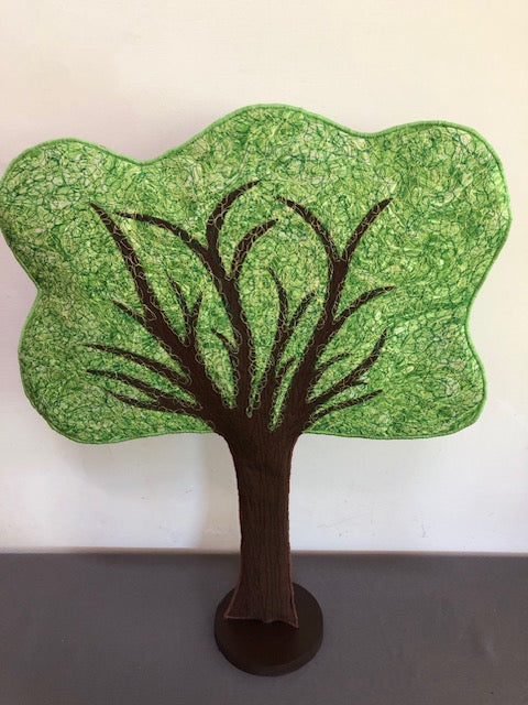 Spring embroidered Tree