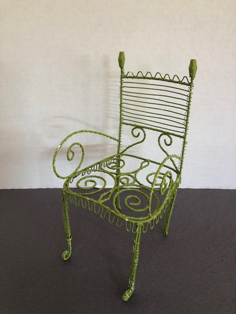 Green Wire Garden Chair