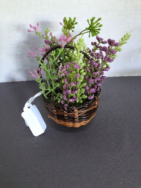 Reed Basket with Flowers