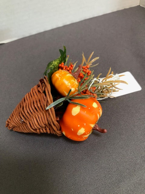 Fall Basket with Pumpkins