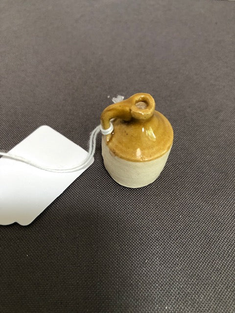 Pottery Jug with Yellow Rim