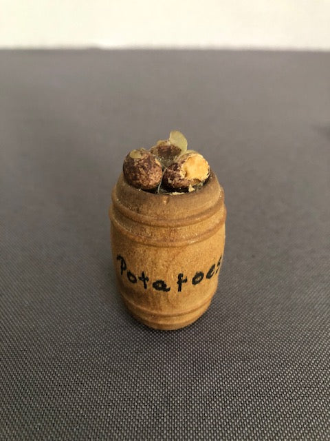 Wooden Potatoes Barrel