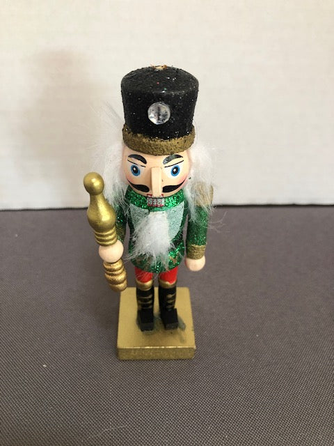 Green Glitter Nutcracker