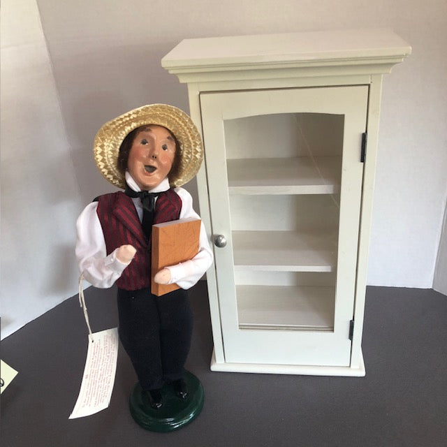 White Glass Door Cabinet