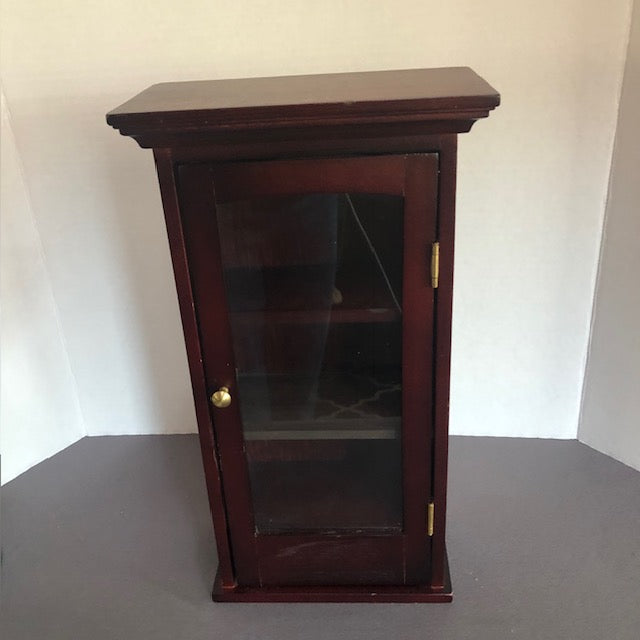 Brown Glass Door Cabinet