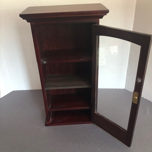 Brown Glass Door Cabinet