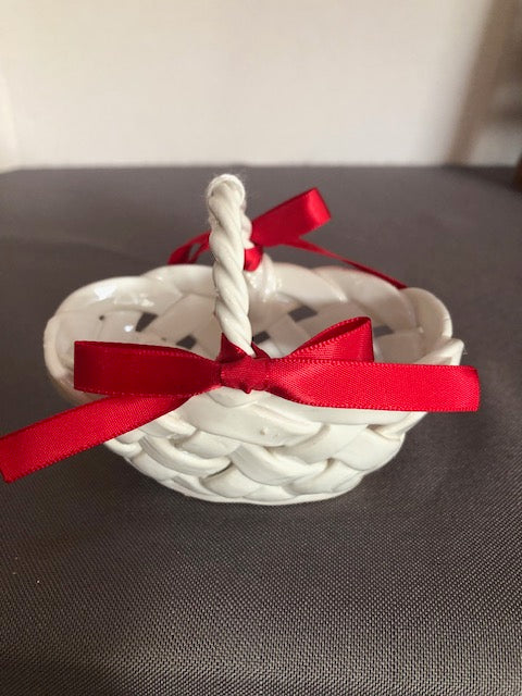 White Ceramic Basket