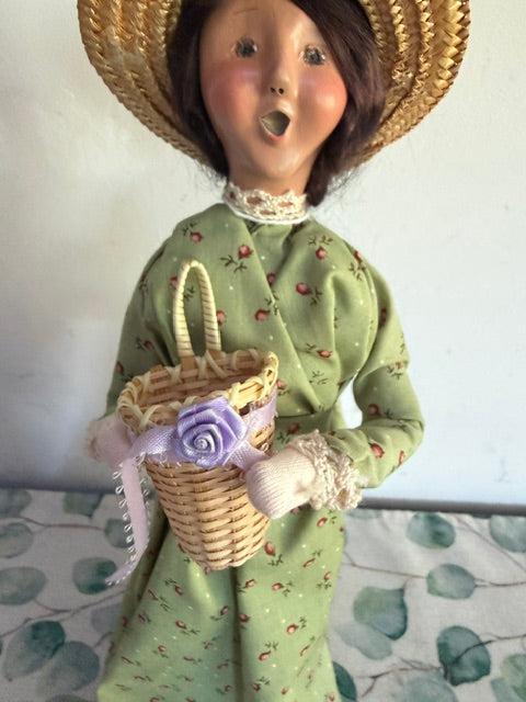 Tall Basket with Lavender Rose & Bow
